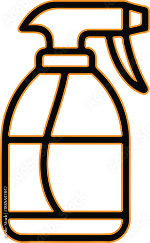 Spray bottle icon cleaning household symbol