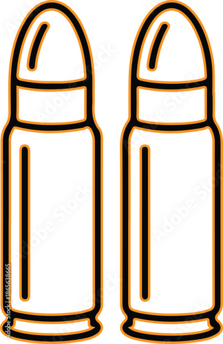 Bullet icon design pair isolated white background