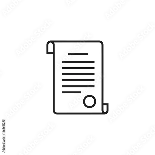 Business Document Paper with Text and Signature Line for Professional Use