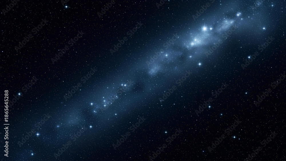 Fototapeta premium A stunning and awe-inspiring view of the Milky Way galaxy, filled with countless stars and nebulae, captured in a breathtaking cosmic display