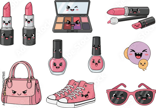 Cute Funny Aesthetic Makeup and Fashion Sticker