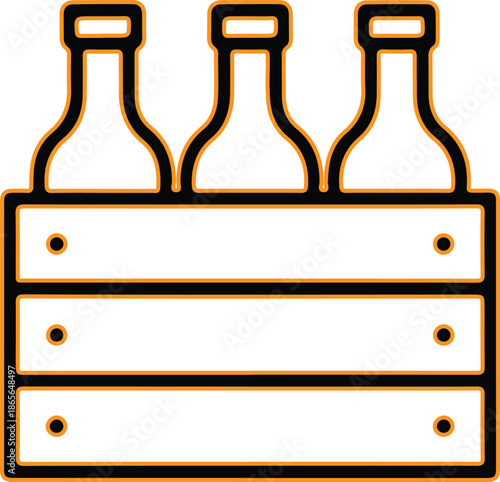 Bottle rack icon flat design vector illustration