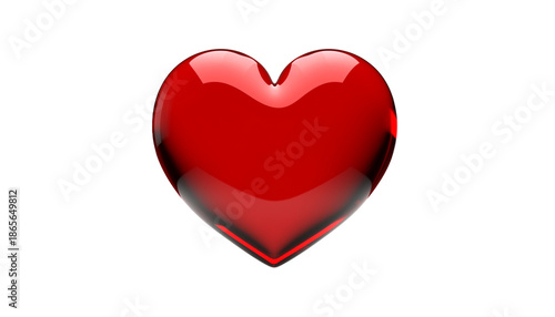 Free Download Glossy Red Heart Symbol on Transparent Background - GFXLoad