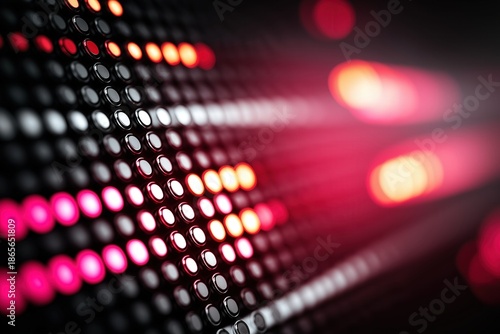 Close-up of glowing red led...