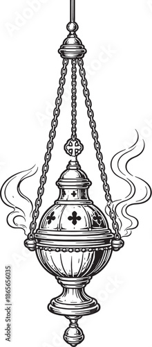 Incense Censer vector Illustration vector eps