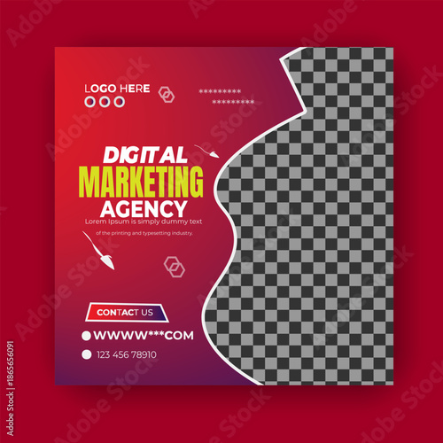Digital business agency social media post  design