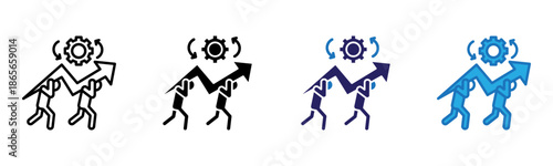 Support Icon Multi Style Vector Illustration