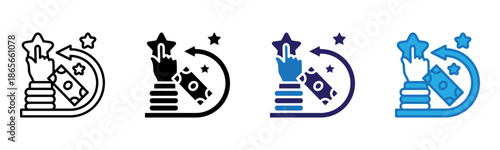 Rate Icon Multi Style Vector Illustration