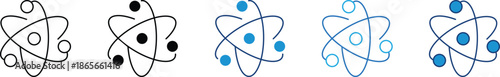 Atom icon set in multiple styles
