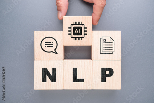 AI Powered Natural Language Processing Technology Concept © patpitchaya