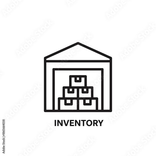 Organized Inventory Storage with Stacked Boxes in Warehouse