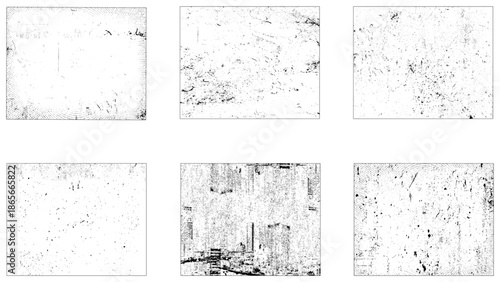 Grunge textures .Grunge background set. Abstract vector template. Set of Black and white grunge. Distress overlay texture.