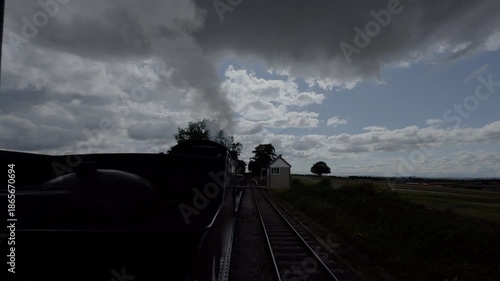 Wallpaper Mural Old coal train steaming through English countryside seen from behind locomotive Torontodigital.ca
