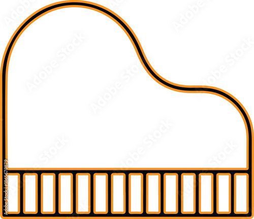 Grand piano icon vector illustration music symbol
