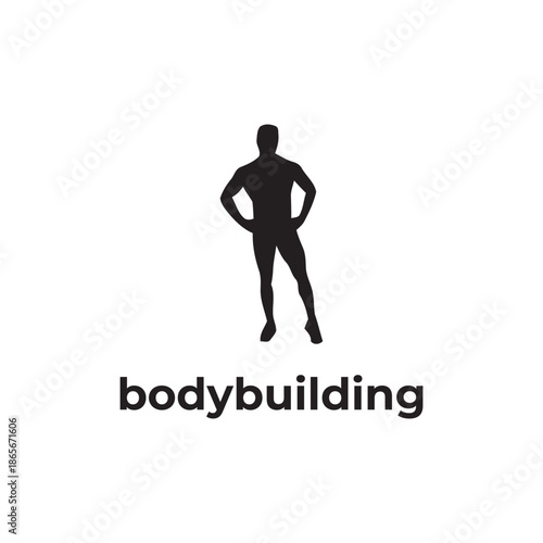 bodybuilding man silhouette vector design