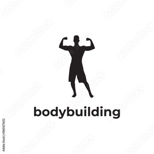 bodybuilding man silhouette vector design