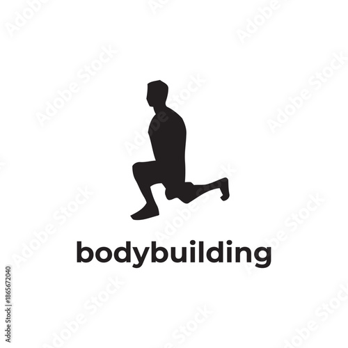 bodybuilding man silhouette vector design