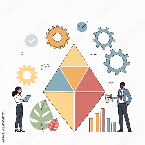 Navigating Through Multiple Paths and Options with Various Icons and Symbols