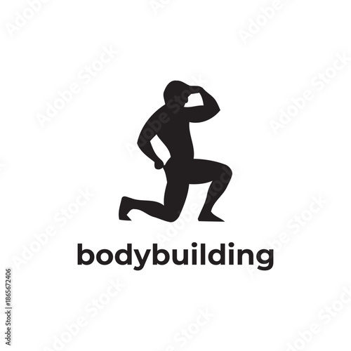 bodybuilding man silhouette vector design