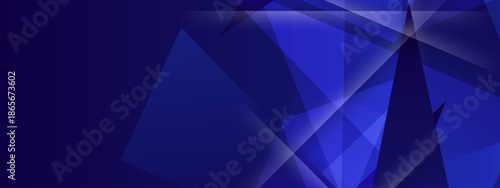 Suitable for backgrounds, web design, technology concepts. Bright blue geometric shapes with glowing edges. Ideal for modern, dynamic visuals