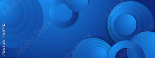 Background with abstract blue circles and rings suitable for graphic design projects, web banners, and social media posts. Ideal for vibrant designs