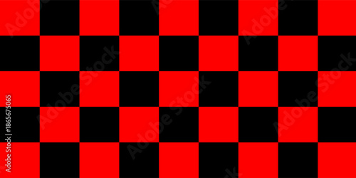 Red and black lattice alternating into square shape medium size. vector illustration