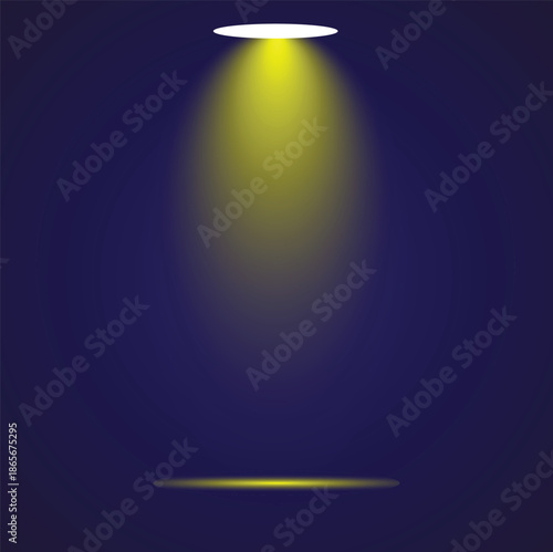 A single spotlight shining down on a dark background