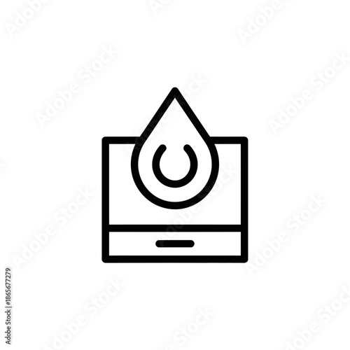 Minimalist Hand Dryer Icon for Public Restroom Signage and Hygiene Measures