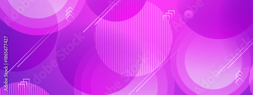 Geometric abstract design with circles and lines on a vivid purple backdrop. Suitable for modern backgrounds, banners, and digital projects