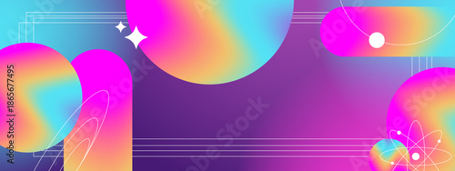 Abstract gradient background with geometric shapes. Ideal for web design, social media graphics, presentation slides, or modern digital art projects