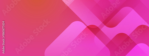 Pink background with overlapping geometric shapes and gradients suitable for abstract backgrounds, social media graphics, and modern design projects