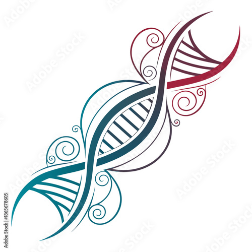 Elegant DNA Helix Abstract Logo for Biotech and Science
