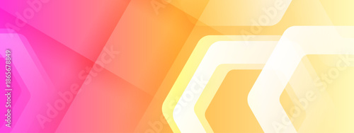 Pink orange yellow gradient background with rounded hexagons. Ideal for vibrant summer themed designs, party invitations, or cheerful digital artwork projects