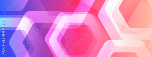 Abstract hexagon design with blue to orange gradient. Perfect for modern backgrounds, technology concepts, or dynamic geometric illustrations. Great for web designs