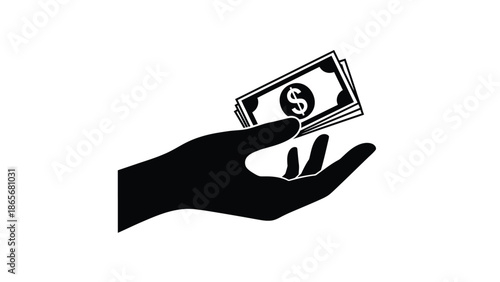 a hand holding a stack of dollar bills