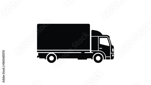 a black and white image of a truck