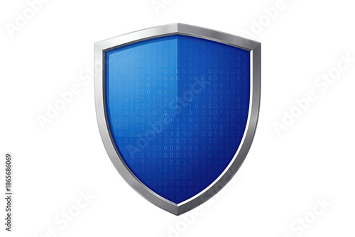 Free Download Blue and Silver Shield Icon with Gradient Design - GFXLoad