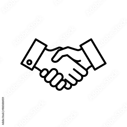 Close-up of Business Handshake Between Two Professionals in Formal Attire