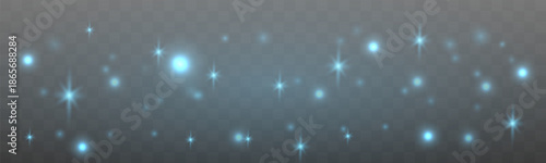 Deep blue glitter dust drifts slowly across the dark canvas, glowing with cool intensity. Tiny sparks shimmer softly in motion. A vivid luminous overlay element.