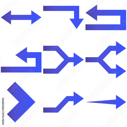 Flowchart Arrow Set – Direction, Branching and Process Arrows for Diagrams