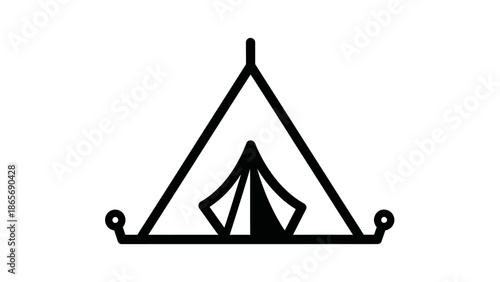 Black triangle shaped metal detector.