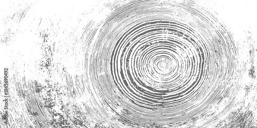 Round Grunge Wood Texture Background with Cracked Wooden Rings, Rough Grain Detail, and Organic Natural Pattern.