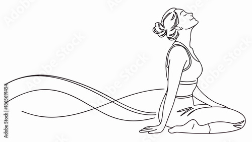 Serene woman meditating with eyes closed, embracing inner peace and tranquility.