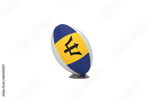 National flag of Barbados on a professional rugby ball isolated on plain backdrop Free Download National flag of Barbados on a professional rugby ball isolated on plain backdrop - GFXLoad
