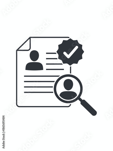 Resume Analysis and Candidate Selection Process Icon.