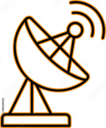 Satellite dish communication technology icon