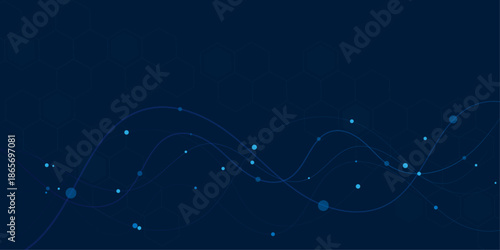 Vector neural technology and science abstract background.