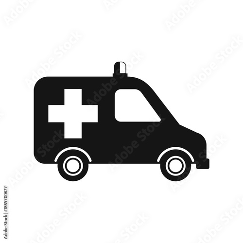 Simple Ambulance icon vector illustration.