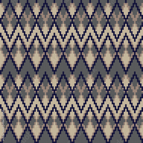 Argyle Knitting Seamless Pattern Design