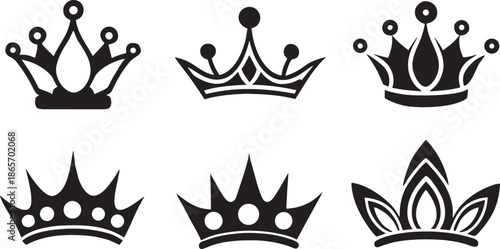 set of crowns vector